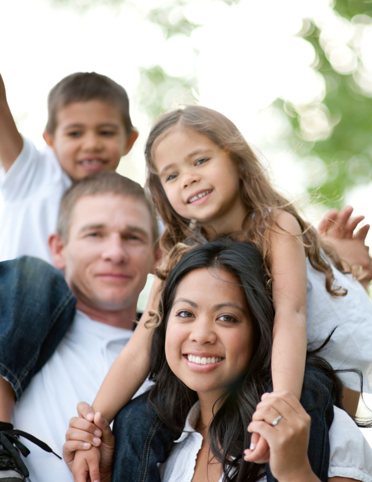 Man with children